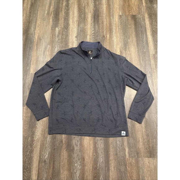 Jack+Sage Other - Jack + Sage Mens XL Qtr Zip Long Sleeve Pullover Skier All Over Print Gray